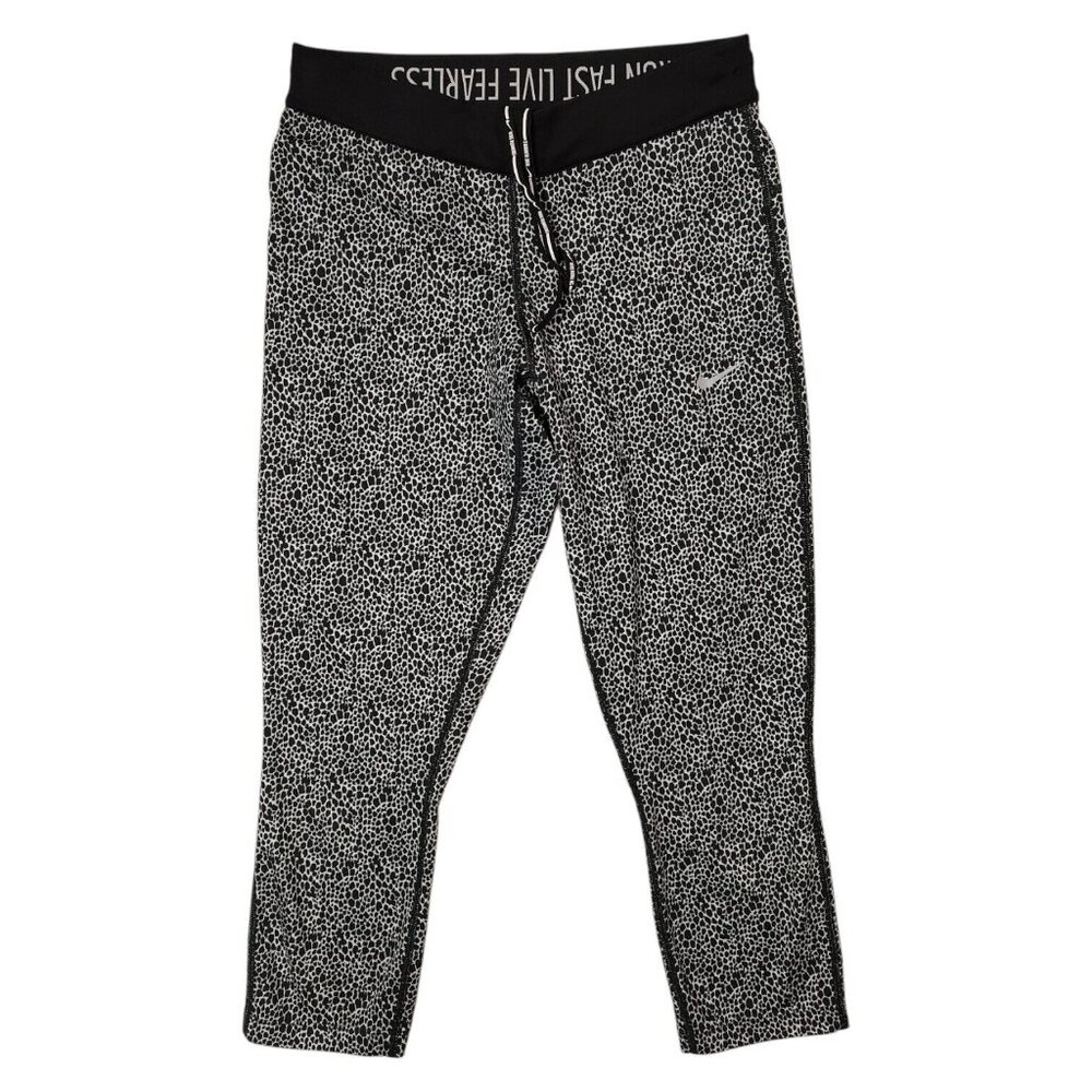 Nike Leggings Womens Small Stretch DriFit Activewear Capri Roll Down Waist